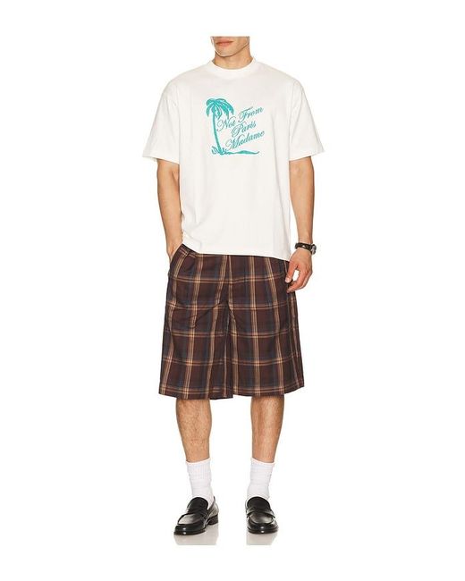 Drole de Monsieur White T-Shirt Slogan Palmiers for men