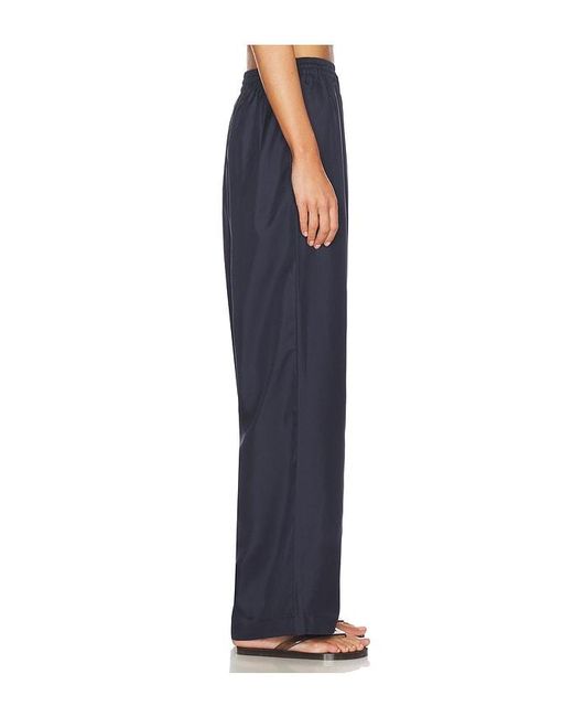 Rohe Blue Wide Leg Silk Trousers