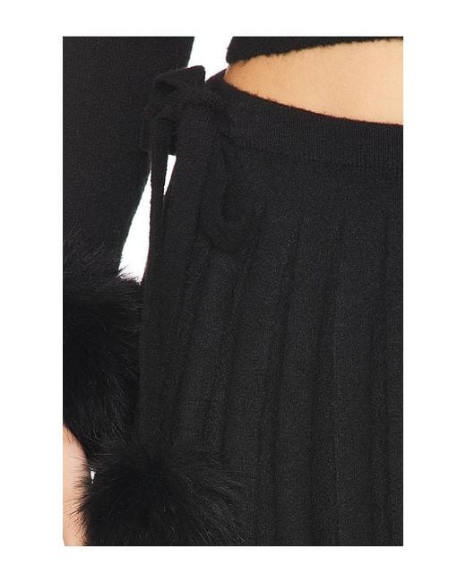 LOBA Black Nili Pleated Wrap Skirt