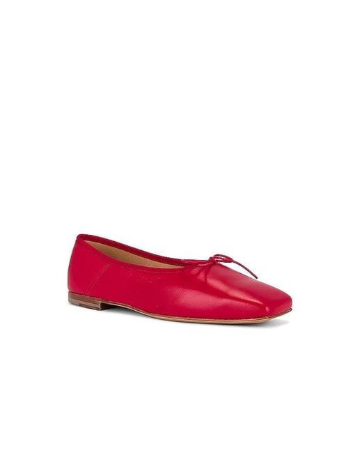 Mansur Gavriel Red Square Toe Ballerina Flat