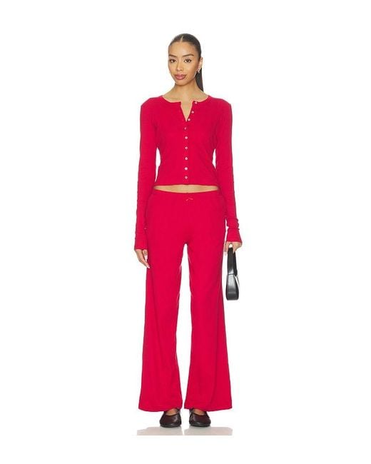 RAT BOI Red Pointelle Cardigan
