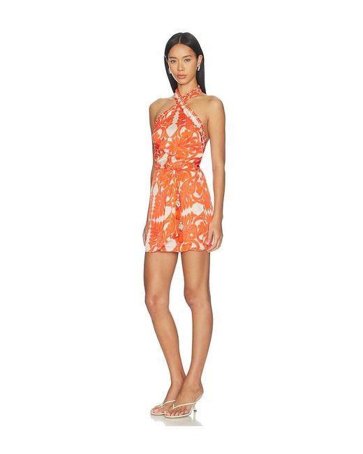 Poupette Orange Manon Mini Dress
