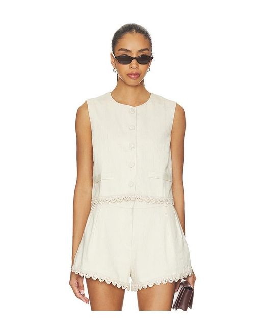 Amanda Uprichard White X Revolve Lucky Top