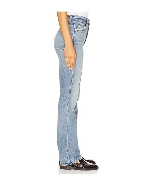 GRLFRND Blue Sara High Rise Slim