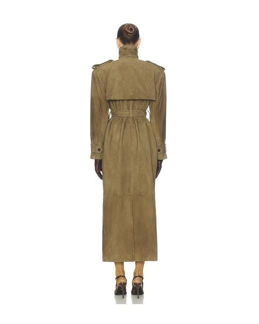 Helsa Multicolor Suede Trench Coat