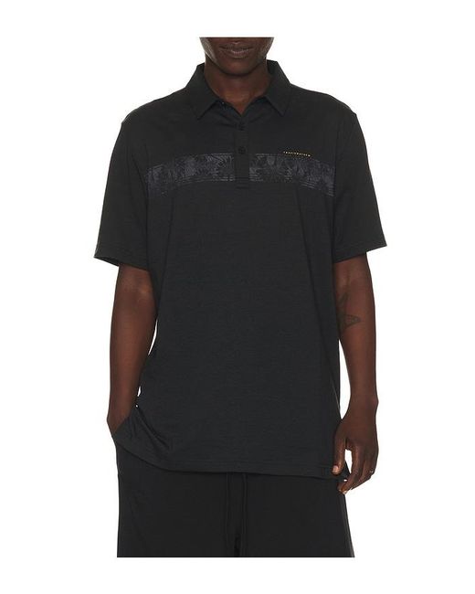 Travis Mathew Black Performance Jersey Flight Polo for men