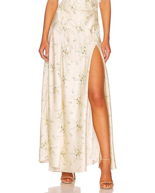 LoveShackFancy Synthetic Ziggy Maxi Skirt in Canary Yellow (White) Lyst