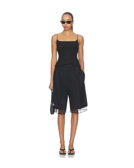 Rohe Black Organza Lined Shorts