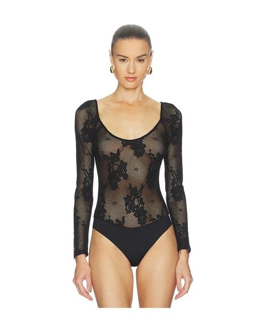BODY À MANCHES LONGUES GWENDOLYN en Black L'Agence