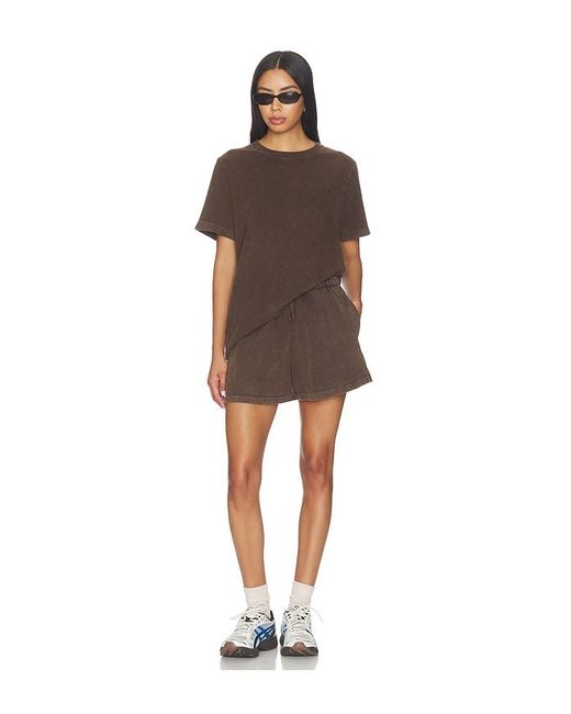 The Upside Brown Soho Eva Crew Neck Tee