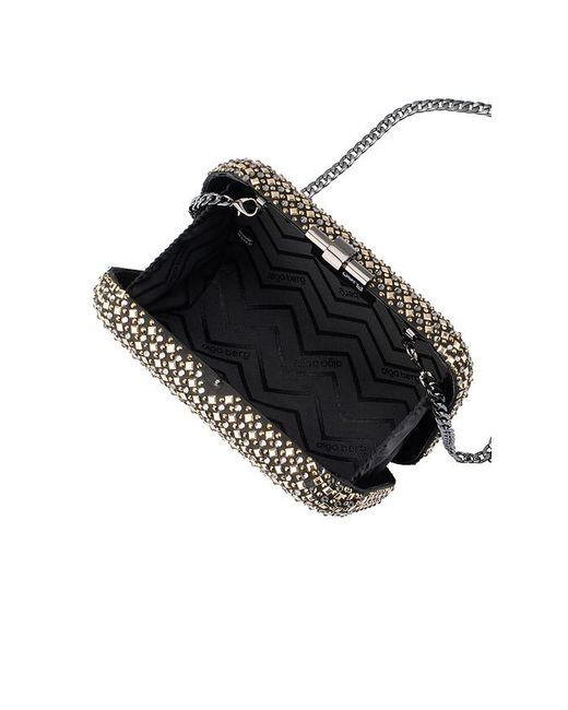 Olga Berg Black Ellen Hotfix Clutch