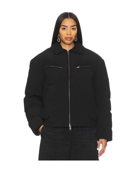 Alexander Wang Black Moto Puffer Jacket