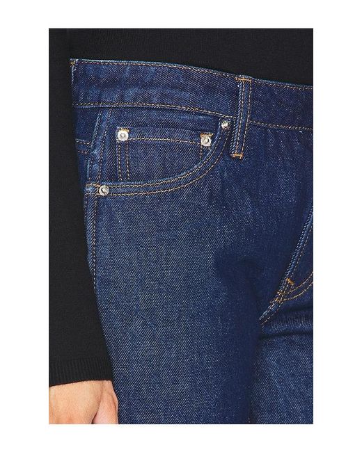GRLFRND Blue Isabel Low Rise Straight Jeans
