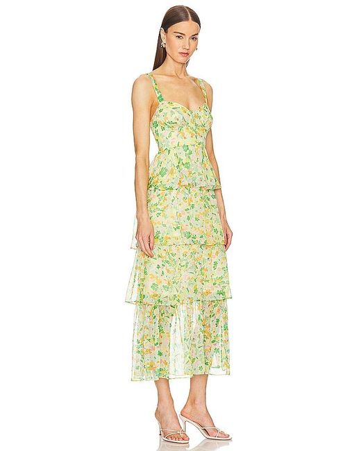 Astr Yellow Midsummer Dress