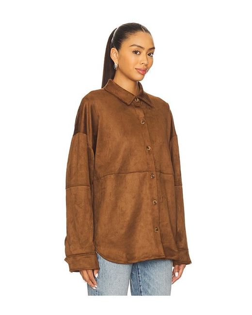 Tularosa Brown Shacket Elyse