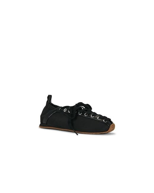 Ganni Black Lace Up Sporty Ballerina Sneaker