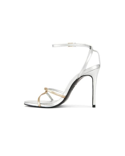 Black Suede Studio White Miley 100 Sandal
