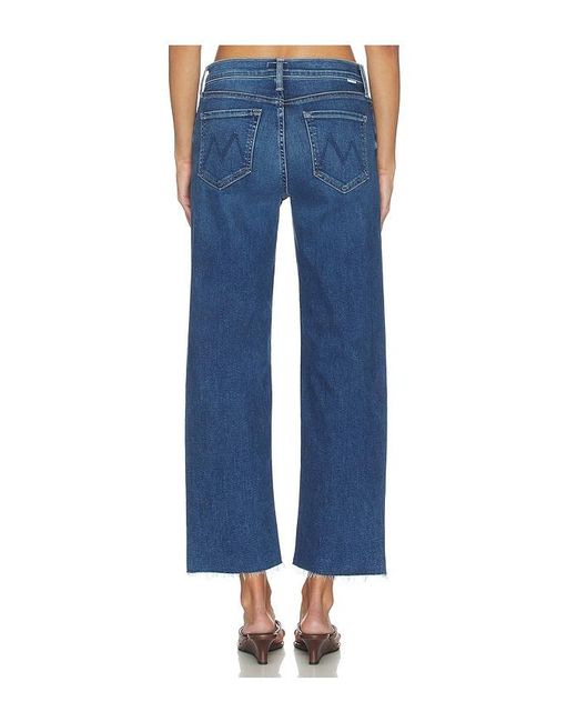 Mother Blue The Newbie Ankle Fray Jeans