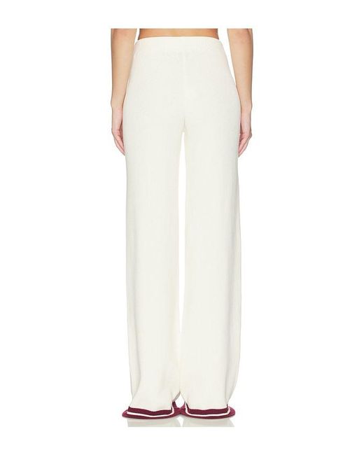 SNDY'S White Colton Varsity Knit Pant
