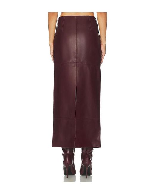 SRG Red Mango Leather Skirt