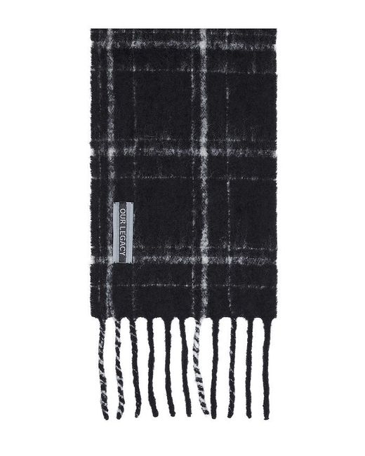 Our Legacy Black Estate Scarf for men