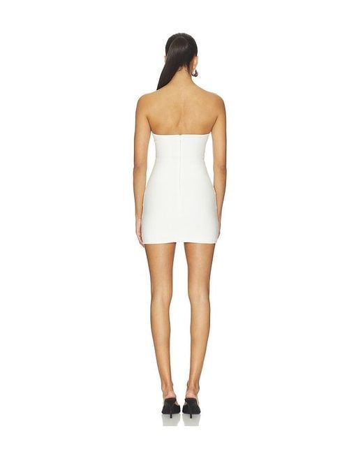 superdown White Rizz Strapless Mini Dress