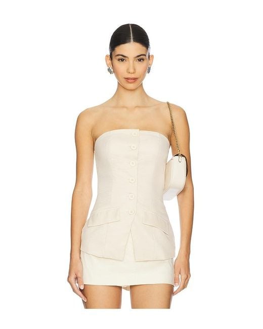 ALL THE WAYS White Darcie Strapless Top