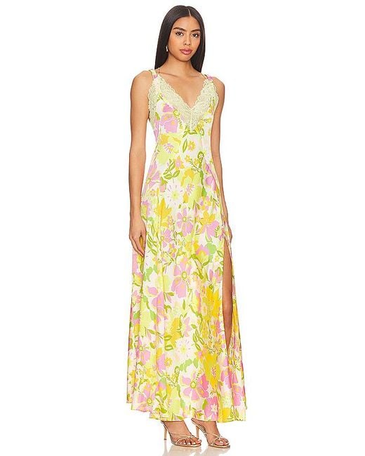 Free People Yellow All A Bloom Maxi Dress