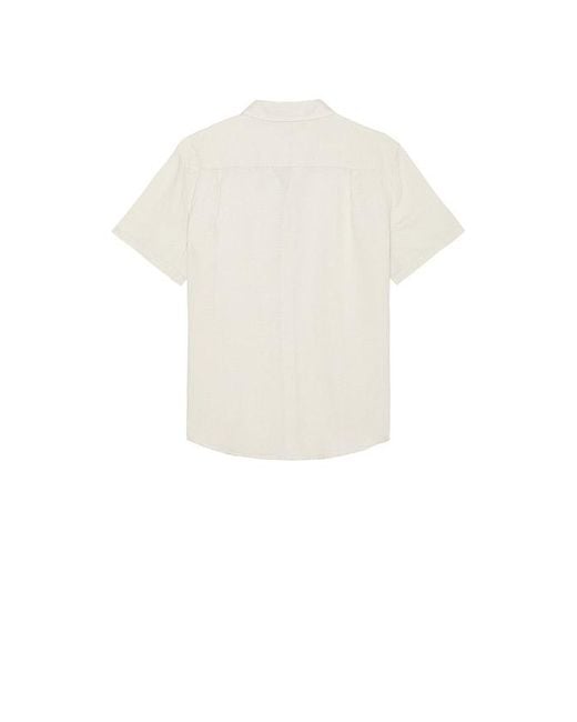 Onia White Jack Air Linen Shirt for men