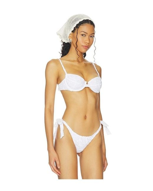 Indah White Arden Bikini Top