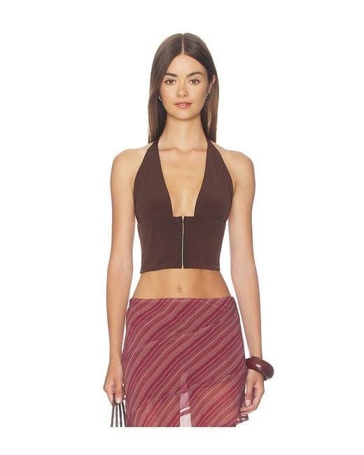 Bella Venice Red X Revolve Coco Halter Top