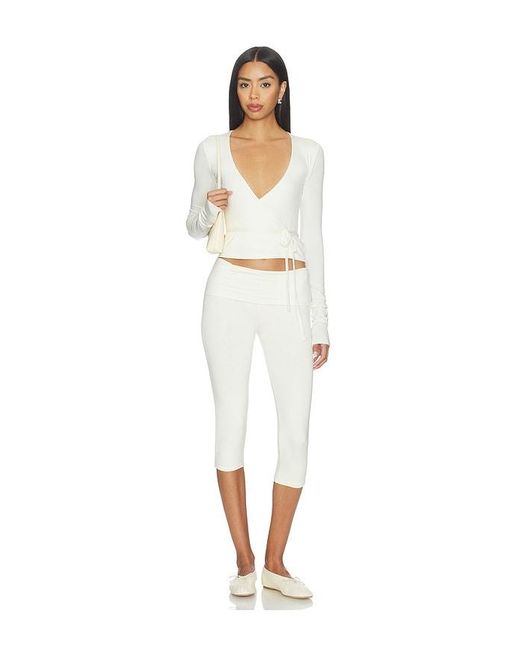 ÉTERNE White Wrap Top