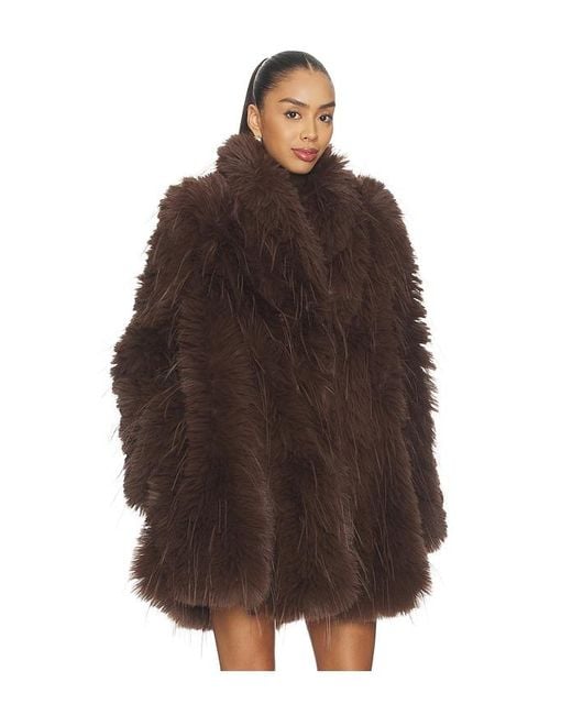 CULTNAKED Brown Faux Fur Delight Coat