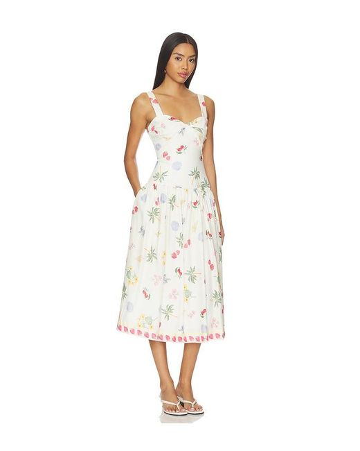 Amanda Uprichard White Soho Midi Dress