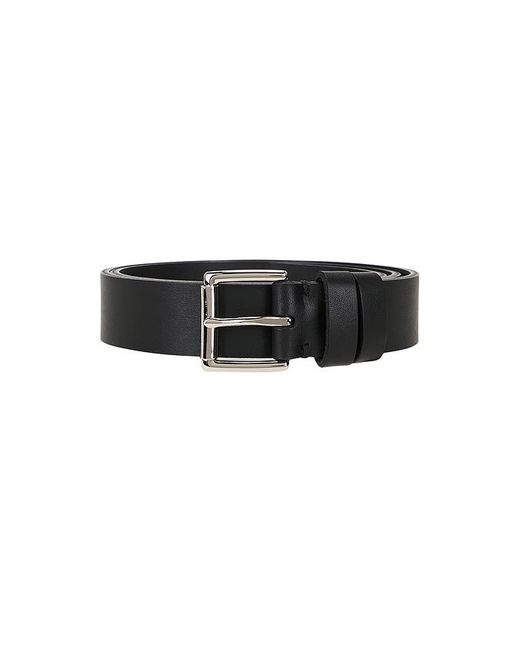 Vince Black 30Mm Flat Double Loop Belt for men