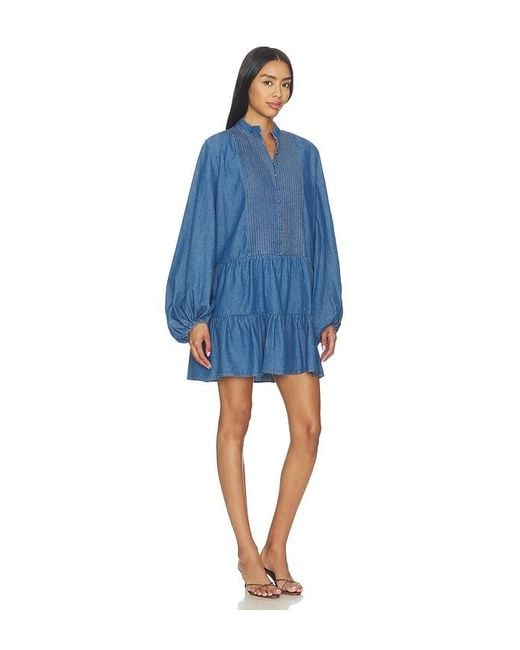 Bardot Blue Antonia Chambray Mini Dress