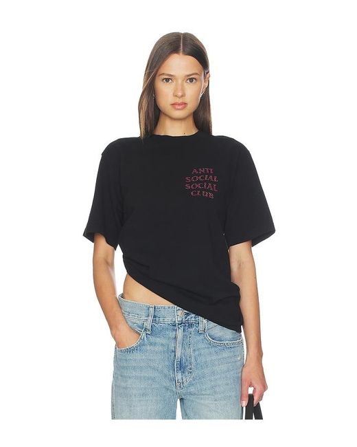 ANTI SOCIAL SOCIAL CLUB Black Rhinestone Mind Games Tee for men