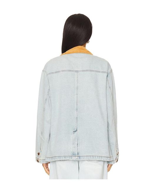 Blank NYC White Denim Corduroy Shacket