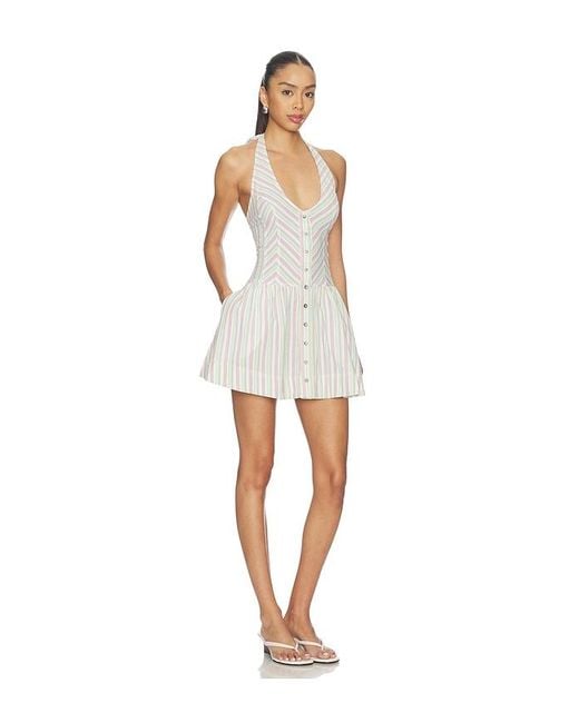 Free People White Clean Break Mini Dress