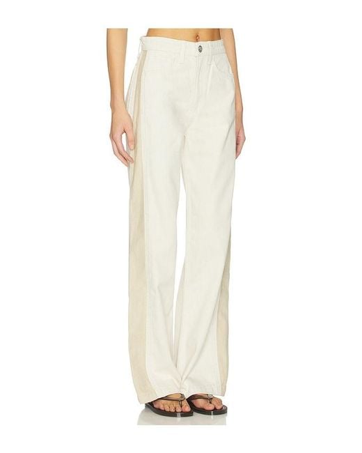 Rag & Bone White Logan Spliced Wide