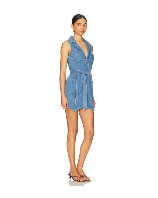 Vestido Chaleco Fairfield En Color Azul Talla (También En Xs, S, M, Xl) Show Me Your Mumu de color Blue