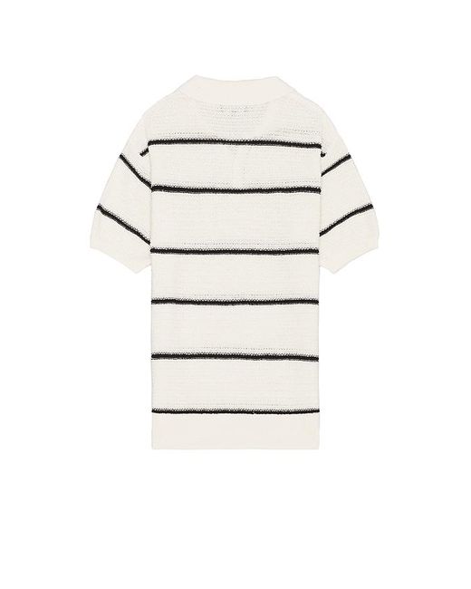 SER.O.YA White Samuel Knit Polo Shirt for men