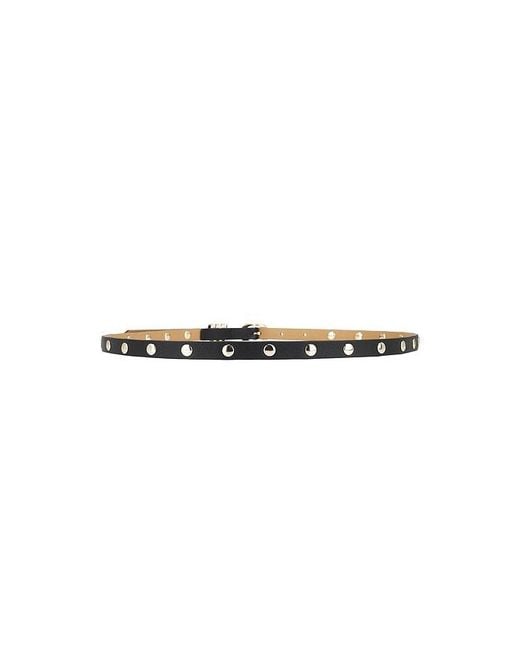 Ettika Black Classic Studded Skinny Belt