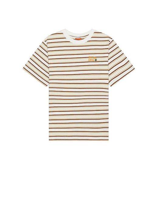Rhythm White Vintage Stripe T-shirt for men