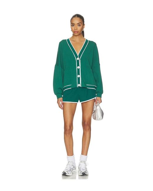 Varley Green Decker Off Court Cardigan
