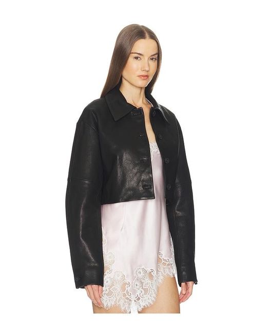SRG Black Alina Leather Jacket