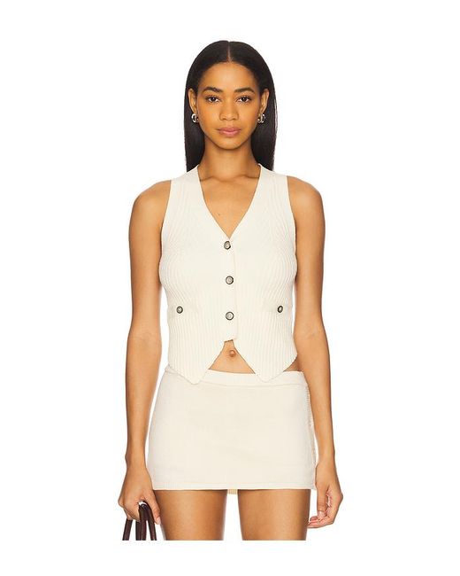 Free People White X Revolve Summer Love Waistcoat