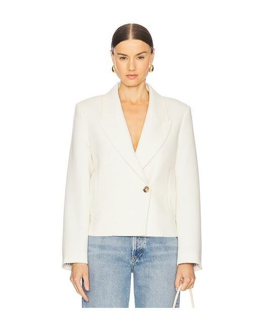 Citizens of Humanity White Coren Cropped Blazer