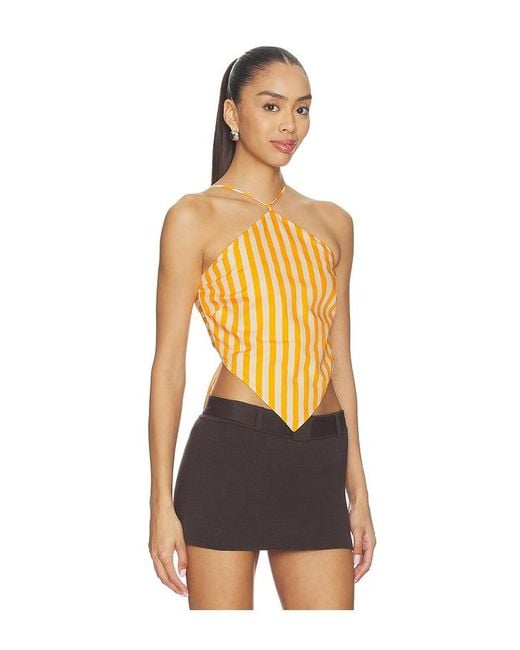 Simon Miller Multicolor Kit Poplin Tie Top