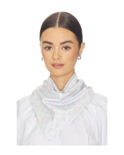 LoveShackFancy Blue Clem Head Scarf